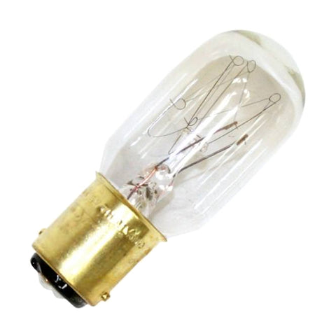 14741 GE 25T7DC 25W 120V BA15d T7 Clear Incandescent Glass Lamp